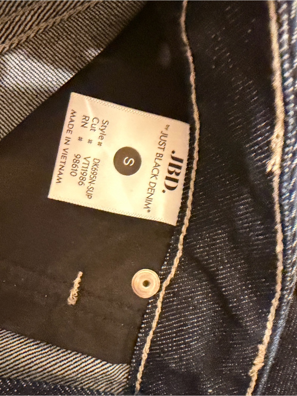 Just Black Indigo Denim Mini Skirt - Picture 3 of 3